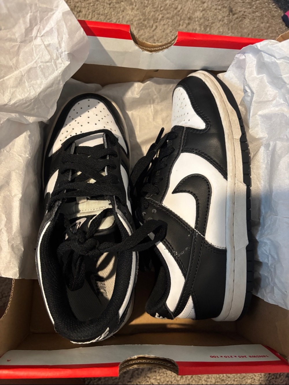Nike Kids Black and White Low-Top Sneakers